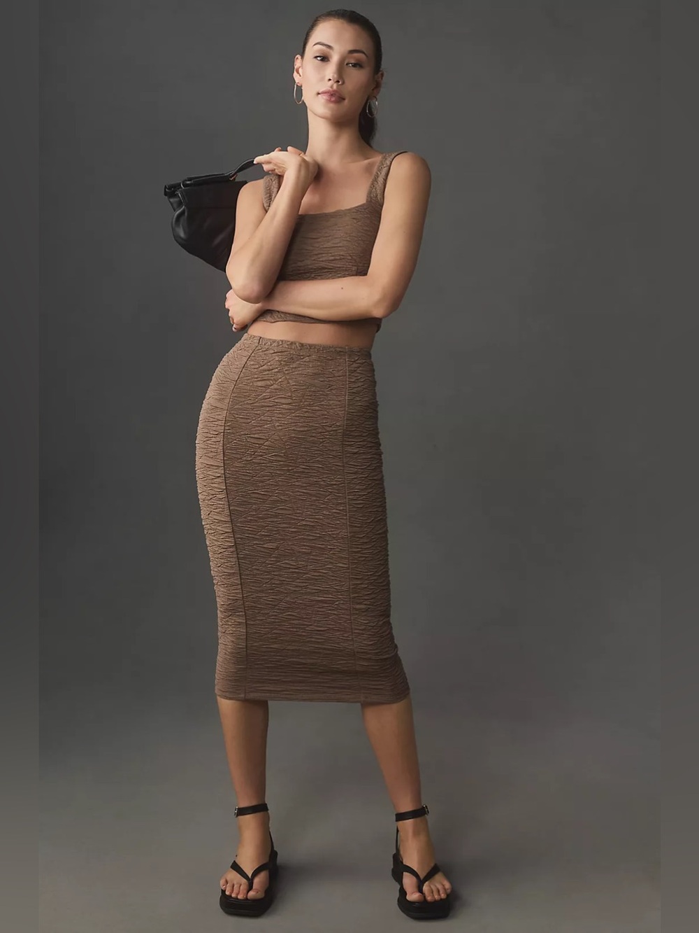 Good American Crop Top & Pencil Skirt